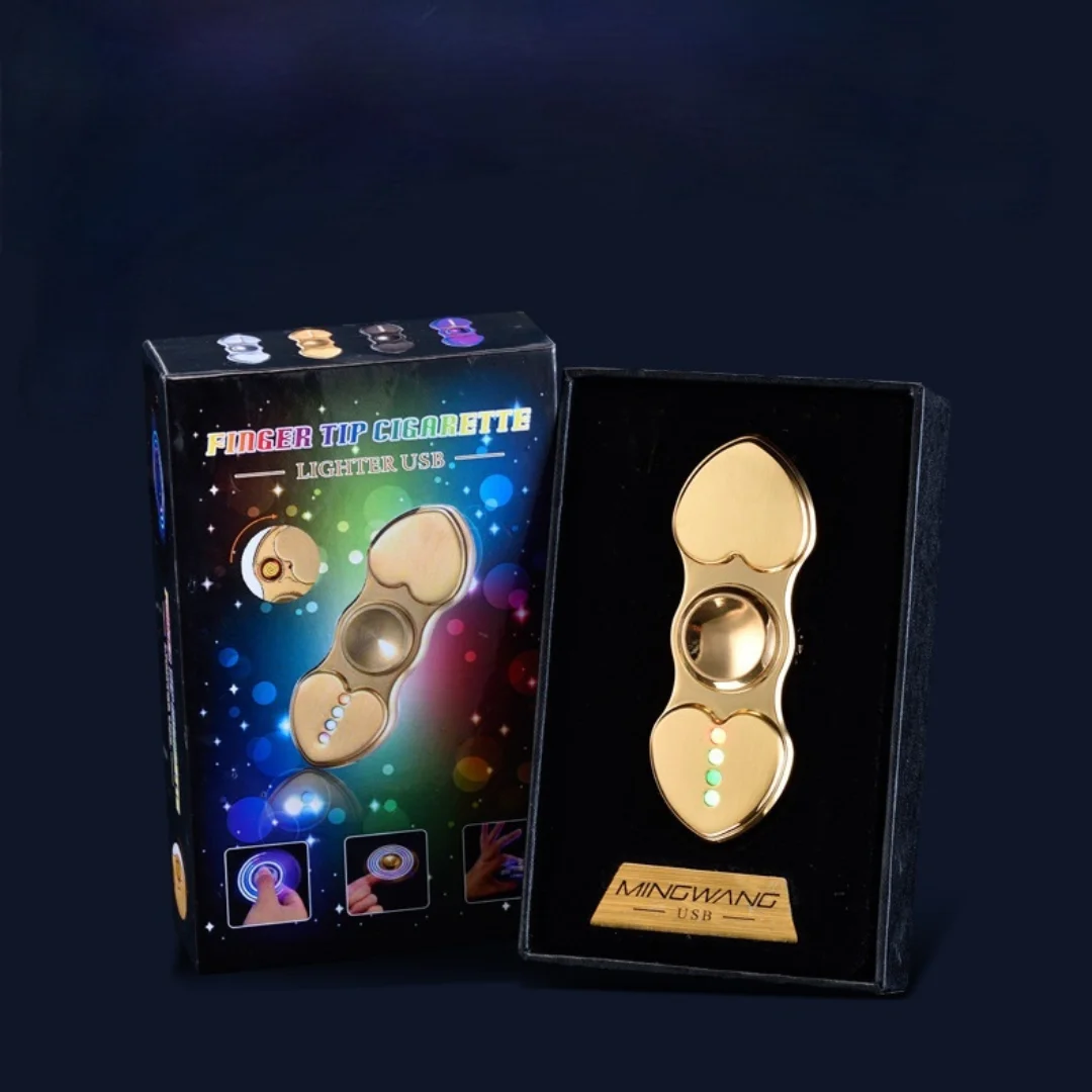 

New Creative Fingertip Lighters USB Rechargeable Electronic Cigarette Lighter with LED Flashing Lights Christmas Gadgets