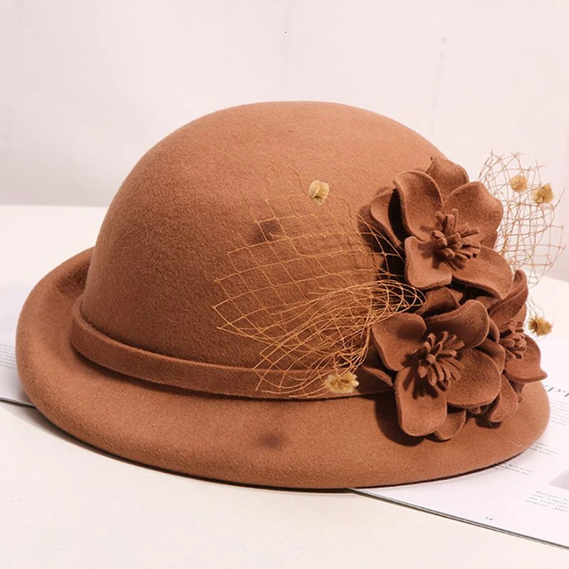 100% австралийская шерстяная Женская фетровая шляпа особенные официальные шляпы с