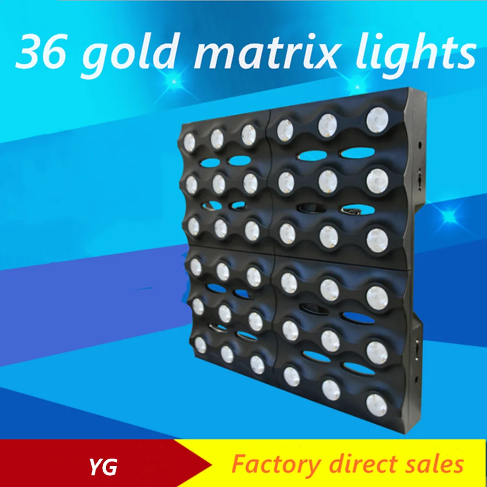 

36*3w Warm White LED Matrix Beam Blinder Light DMX Individual Control LEDs Gold Matrix Light DJ Stage Light