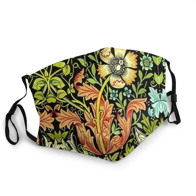 

Винтажная многоразовая маска для лица с цветочным рисунком, для взрослых