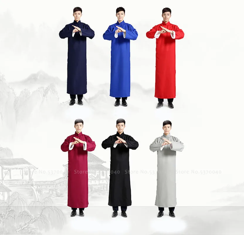 Традиционный китайский костюм Тан мужской кунг фу тай чи для разговора с крестом