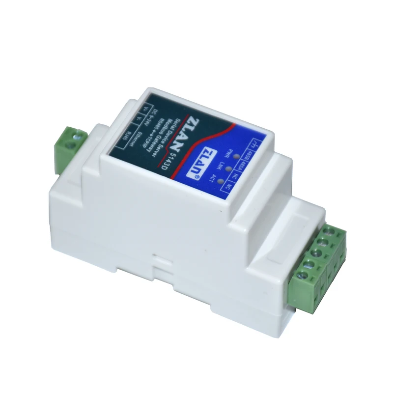 ZLAN5143D Din рейка серийный RS485 к Ethernet TCP IP Серверный модуль преобразователь Modbus RTU