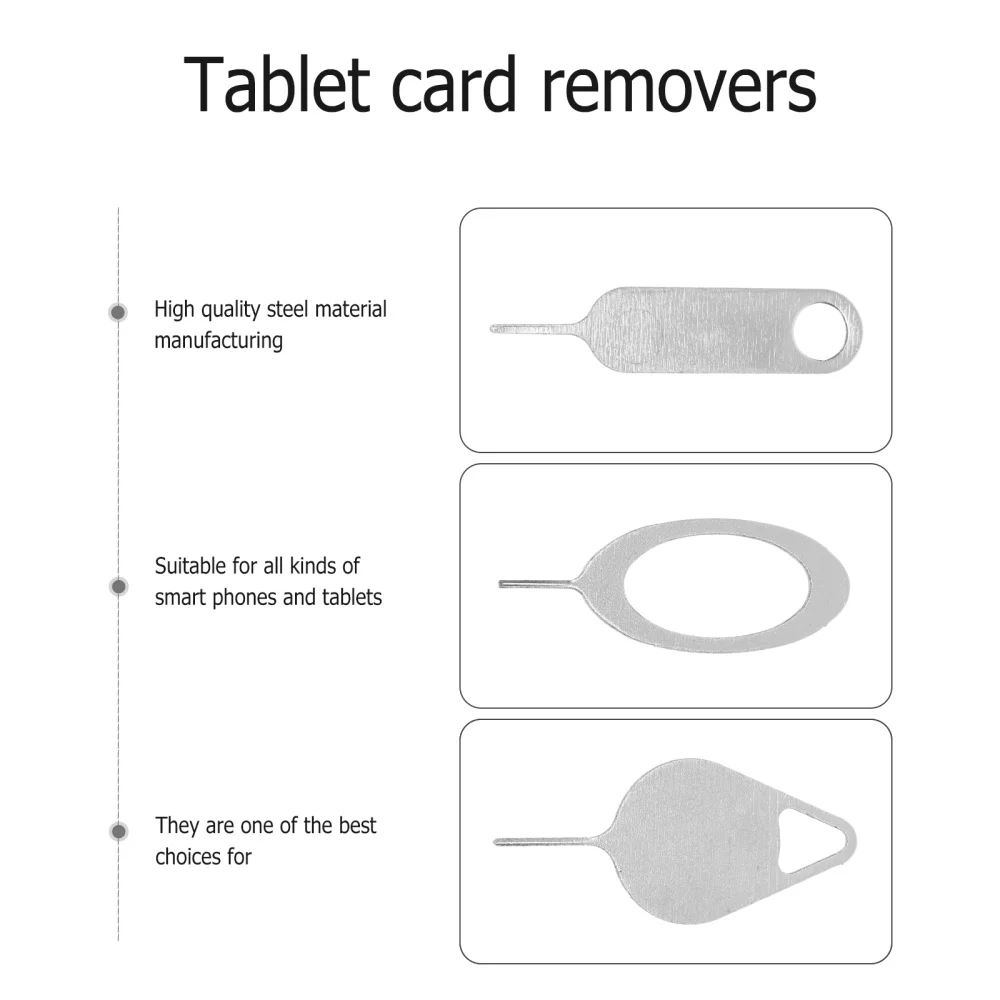 

100 Pcs Convenient SIM Openers Ejecting Tools Creative SIM Needles (Silver)