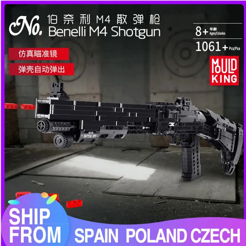 

Автоматический пистолет MOULD KING 14003 Benelli M4 Super 90 MOC технические строительные блоки кирпичи для детей Подарки для мальчиков Игрушки