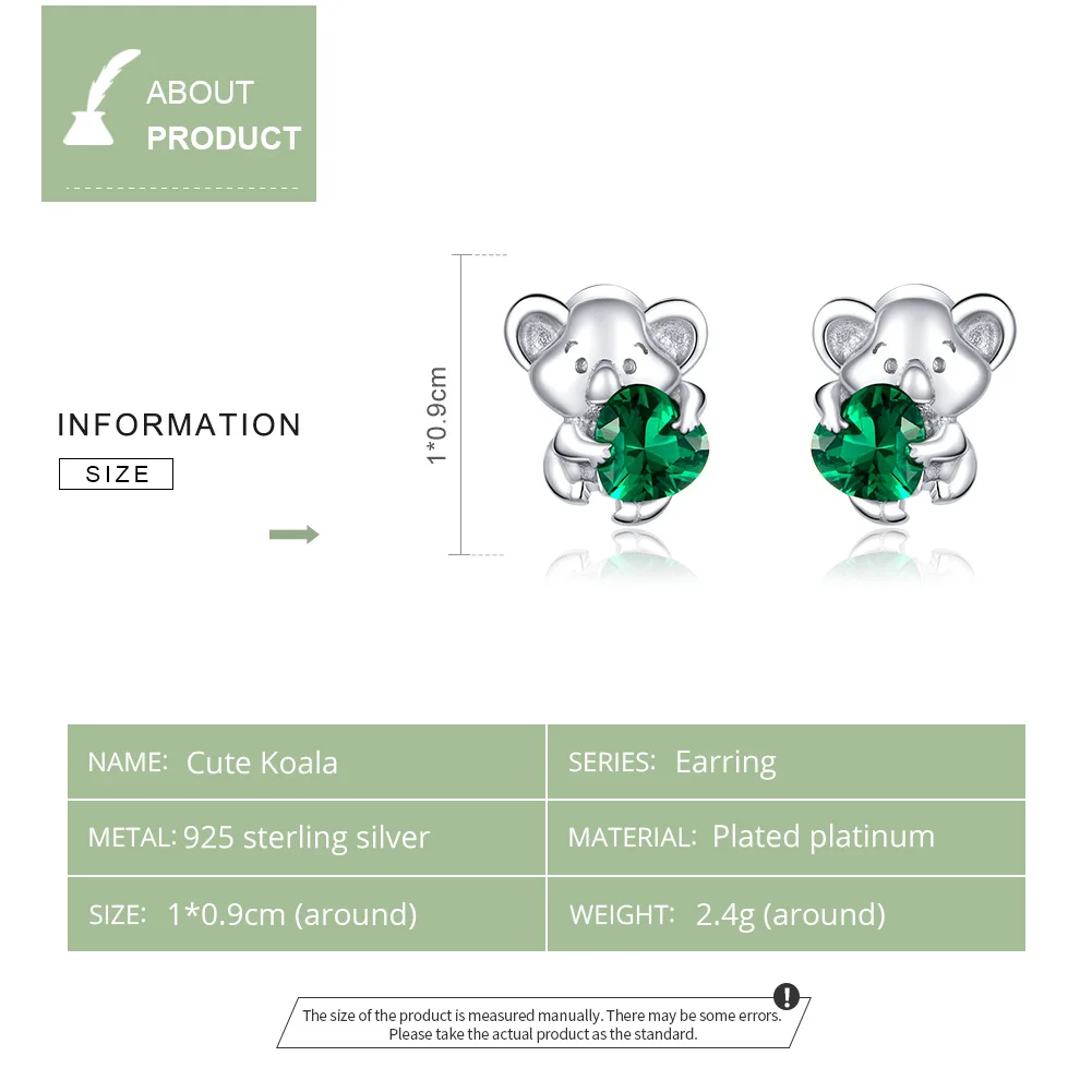 Женские серьги гвоздики из серебра 925 пробы с зеленым цирконием|Серьги-гвоздики| |