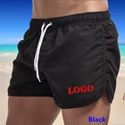 Лето 2021, мужские пляжные шорты с индивидуальным логотипом, Короткие Купальники для плавания, подходящая одежда, штаны для серфинга, купальники