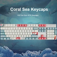 keycaps for filco mechanical gaming keyboard coral sea keycaps gift xda pbt sublimation 6187104 keys cherry mxgateron switch