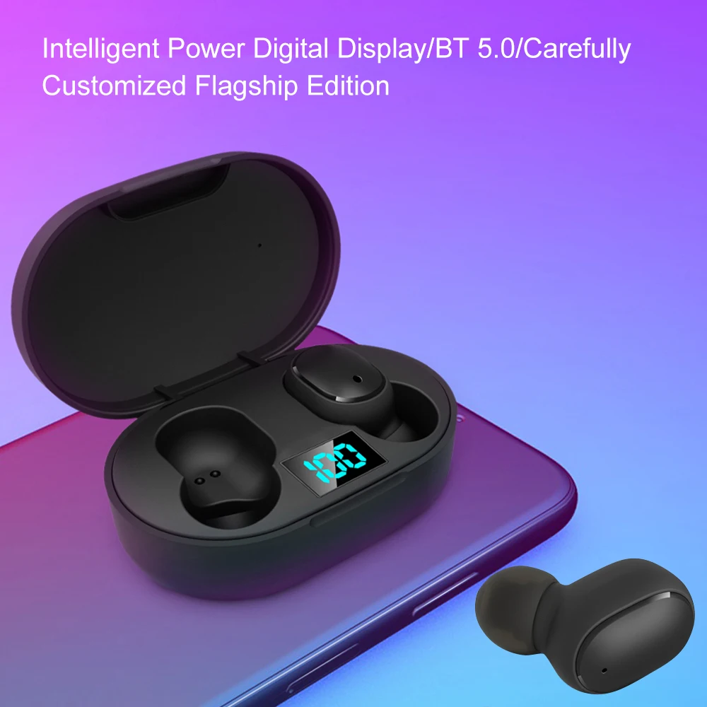 TWS наушники E6S с поддержкой Bluetooth 5 0 и зарядным футляром на 280 мА · ч|Наушники