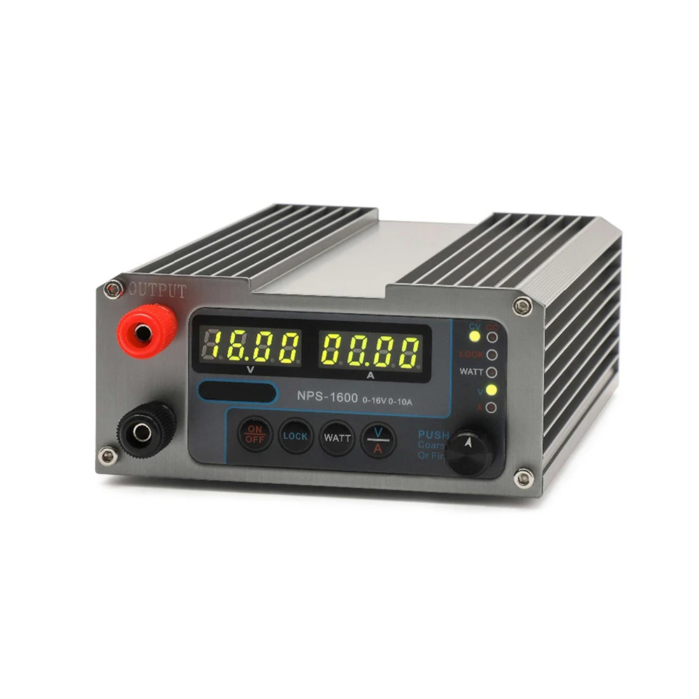 

NPS-1601 0-16V 0-10A DC Стабилизированный импульсный Питание Регулируемый цифровой переключатель CPS-1610II 110V 220V с Выход провод с зажимом