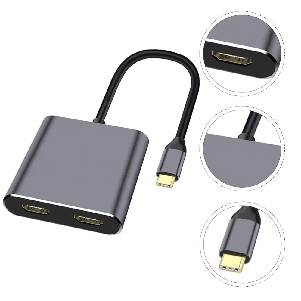 

4 in 1 Type 4K USB to Dual USB 3.0 PD Charge Port USB-C Converter Cable
