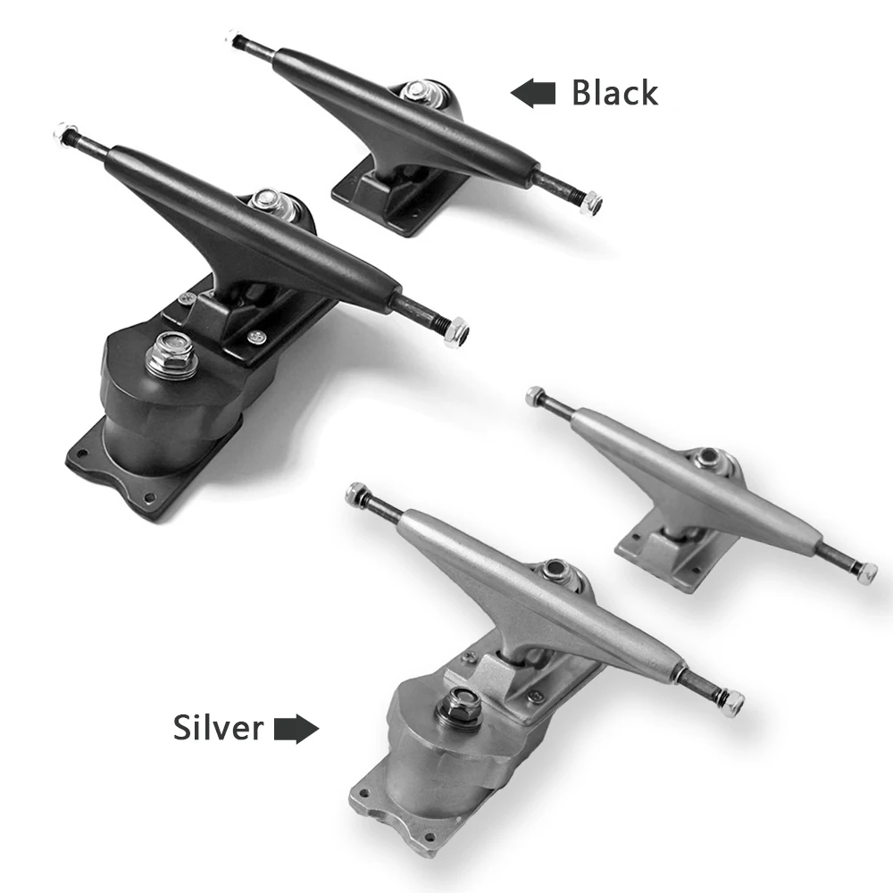 

A Pair of Aluminum Alloy Skateboard Trucks with 7 Inch Bases Fish Board Steering Bridge Bracket Parts Skateboard Truck Longboard