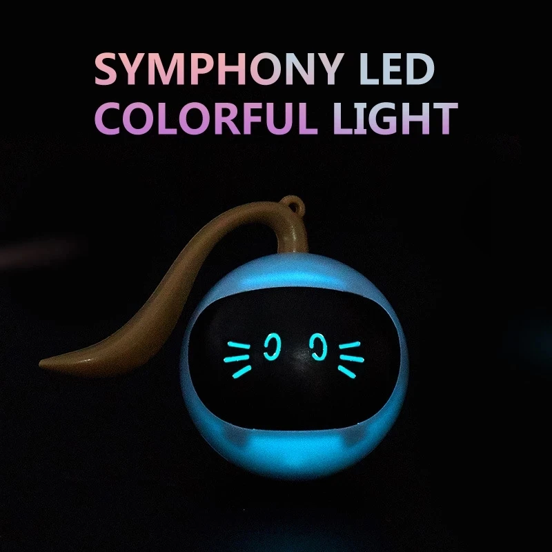 

2021 NEWEST Pet Smart Interactive Cat Toy Colorful LED Self Rotating Ball Toys USB Rechargeable Kitten Electronic Ball Toys