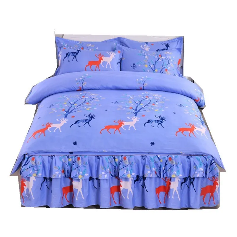 Комплект постельного белья пододеяльник наволочки из 4 предметов для кровати 1 5 м