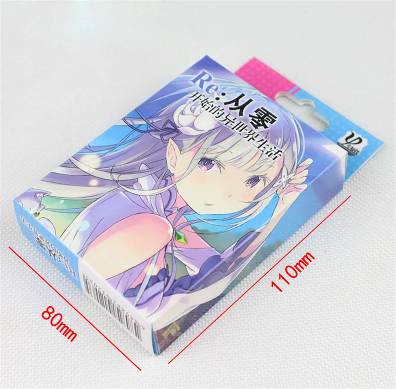 Аниме Re Zero карты для покера колода игральных карт с коробкой коллекция Хэллоуин