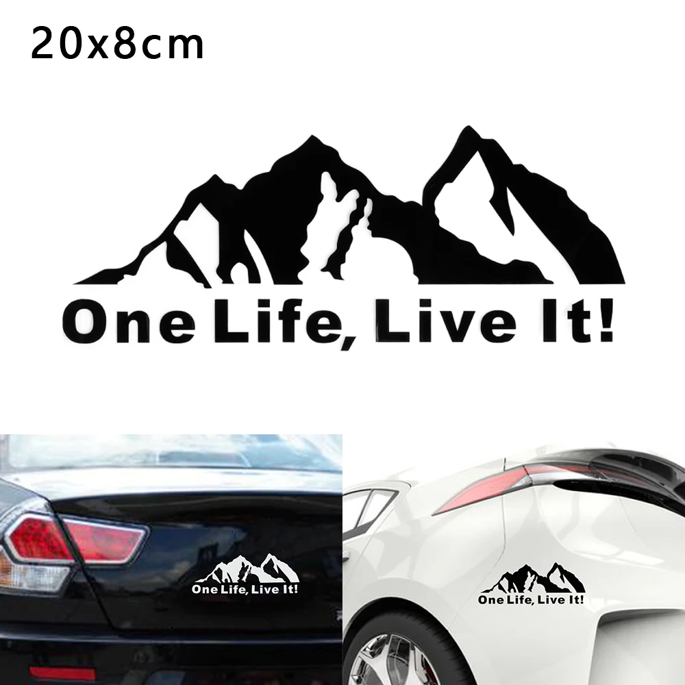 Виниловые наклейки на окна виниловые ONE LIFE LIVE IT! Аксессуары для стайлинга