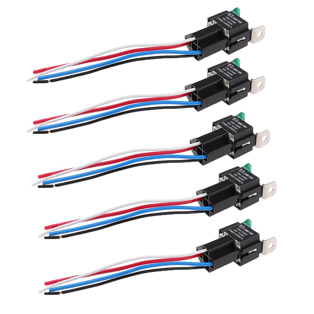 5 компл. Автомобиля 30A AMP 12V релейный комплект для вентилятора топливный насос свет