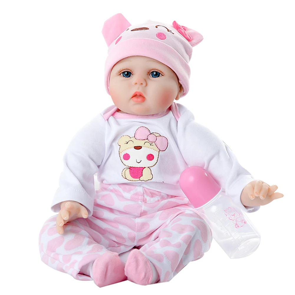 

55cm Full Silicone Body Reborn Baby Doll Toy For Girl Vinyl Newborn Princess Accompanying Toy Adorable Lifelike Doll Free ship