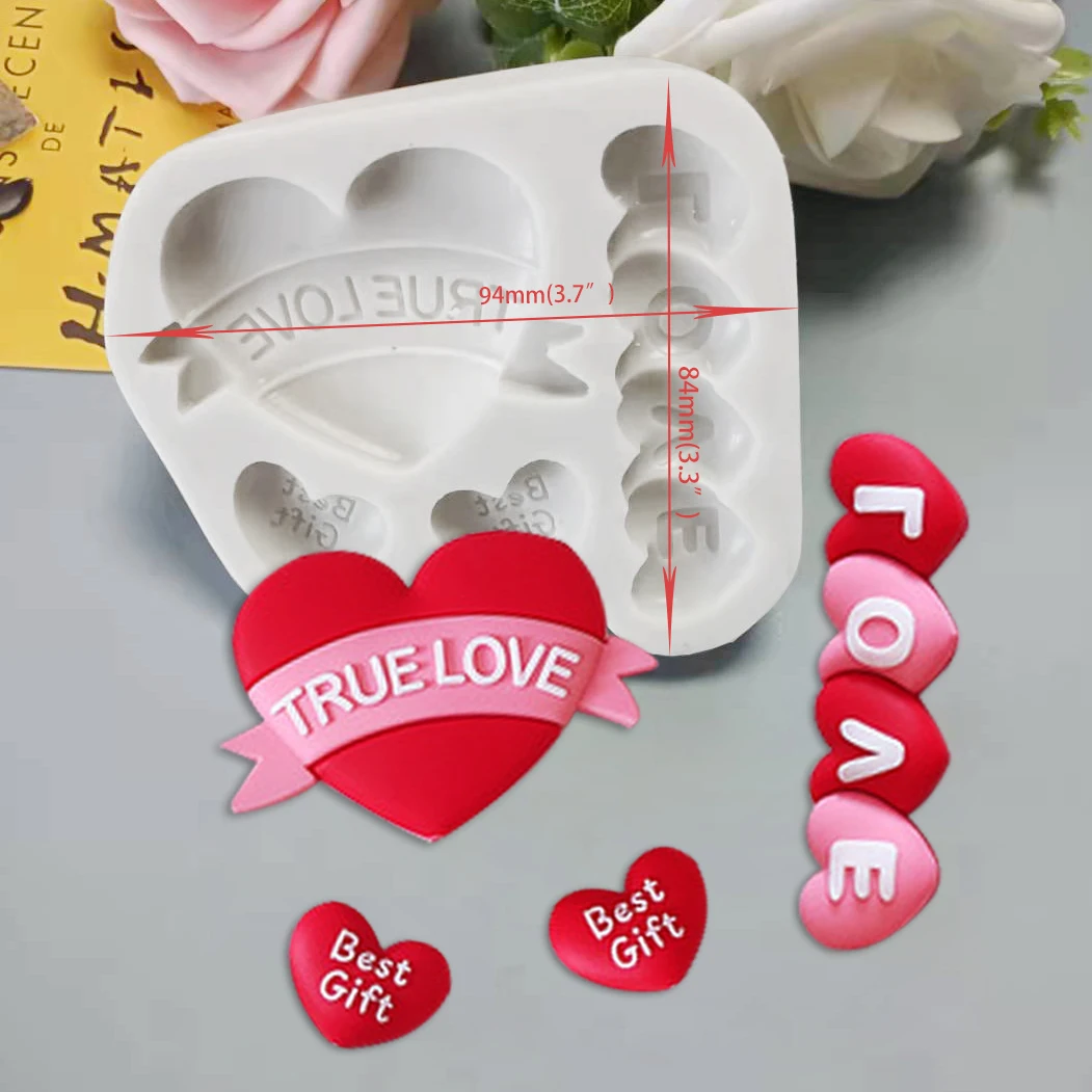 3 ШТ. Love Candy Making Силиконовые Формы Шоколадная Выдумка Инструмент Десерт