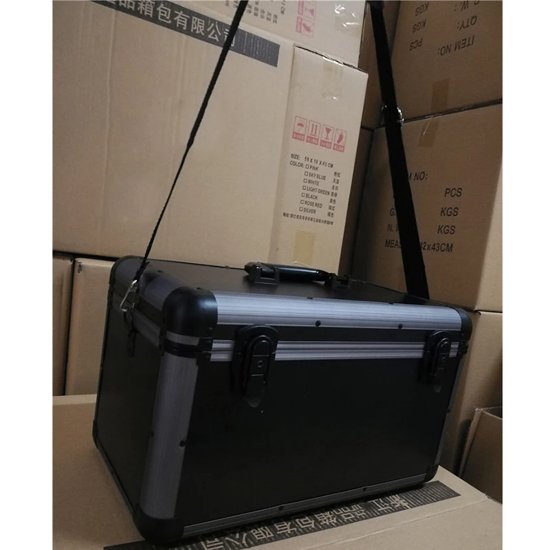 

43x23.5x25cm Portable Aluminum Alloy Tool Box Suitcase File Box Instrument Case Safety Equipment Storage Tool Case