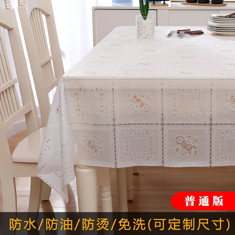 customized size Скатерть ПВХ столовая чайная крышка стола прямоугольная пластиковая Водонепроницаемая маслостойкая Анти-Горячая скатерть Рождественская скатерть - Цвет: customized size