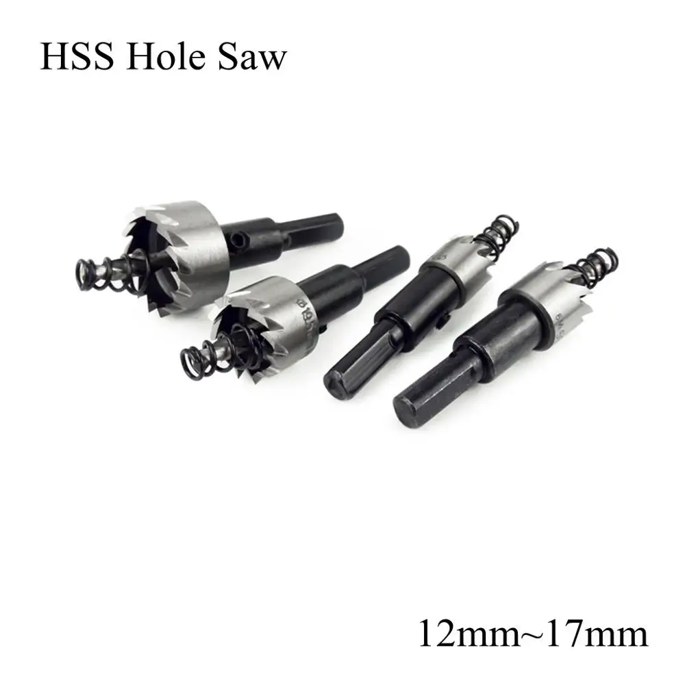 

12mm 13mm 14mm 15mm 16mm 16.5mm 17mm HSS Drill Bit Metal Hole Saw Set High Speed Steel Carbide Cutter Woodwork Stainless Alloy