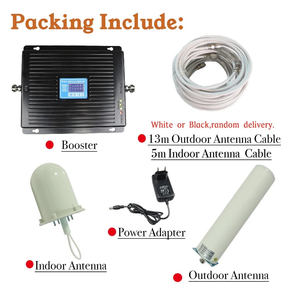 

2g 3g 4g Repeater LTE UMTS data signal amplifier gsm cell phone signal booster external cell phone antenna set LCD Display