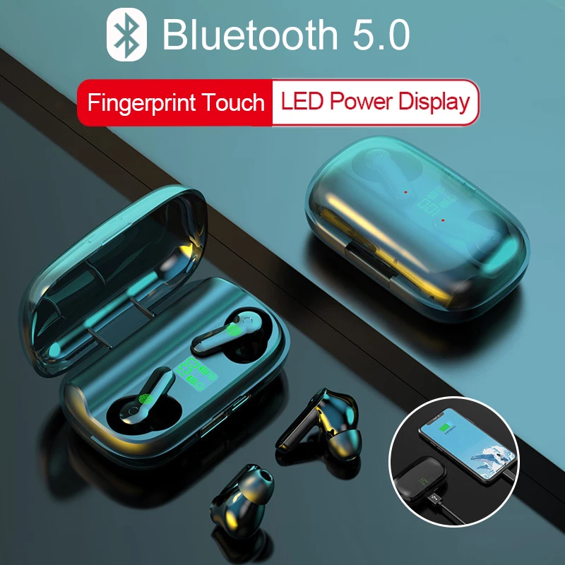 Сенсорное управление TWS беспроводные наушники fone audifonos bluetooth 2200 мАч зарядная
