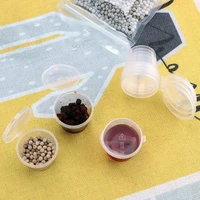 25pcs 25ml 50ml disposable takeaway sauce cup slime storage container box with lids kitchen organizer
