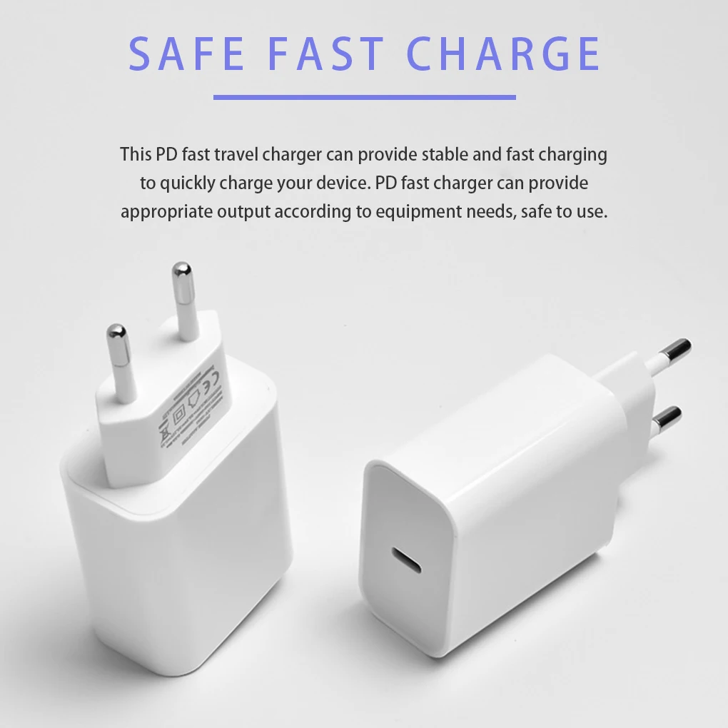 

18W PD Fast Charging Adapter For iphone 12 Pro Max QC3.0 EU Plug USB C Travel Charger Quick Charging Phone PD Charger For HUAWEI