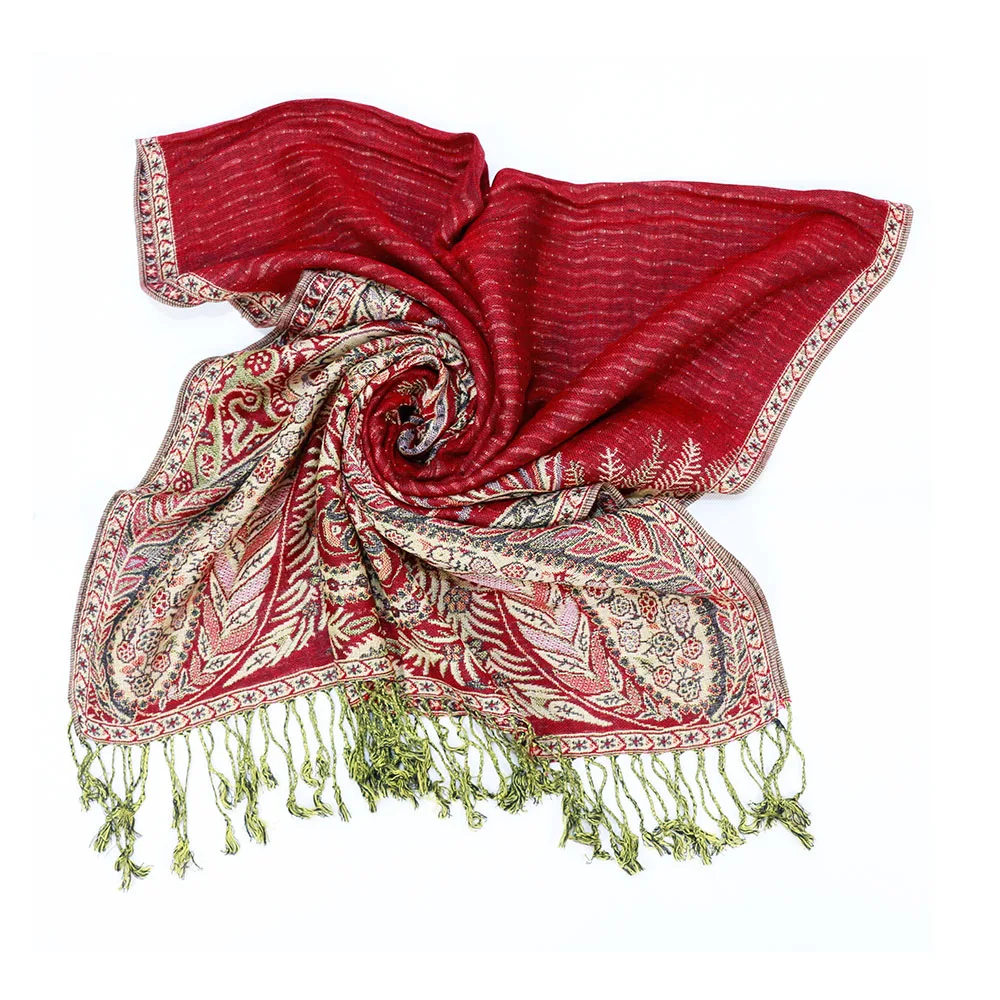 

Lady Jacquard Pashmina Paisley Scarf Feminino Inverno Bandana Shawls Wraps Thick Graceful Capes Tippets