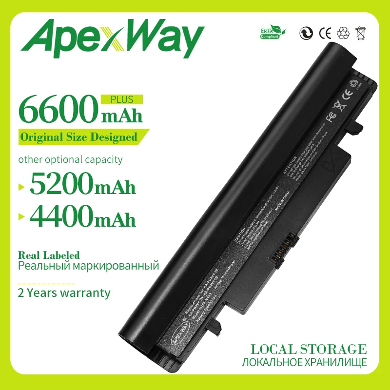 

Apexway 11.1V 6 cell For SAMSUNG N148 N150 NP-N148 NP-N150 NT-N148 AA-PB2VC3B AA-PB2VC6B AA-PB2VC6W AA-PL2VC6B AA-PL2VC6W