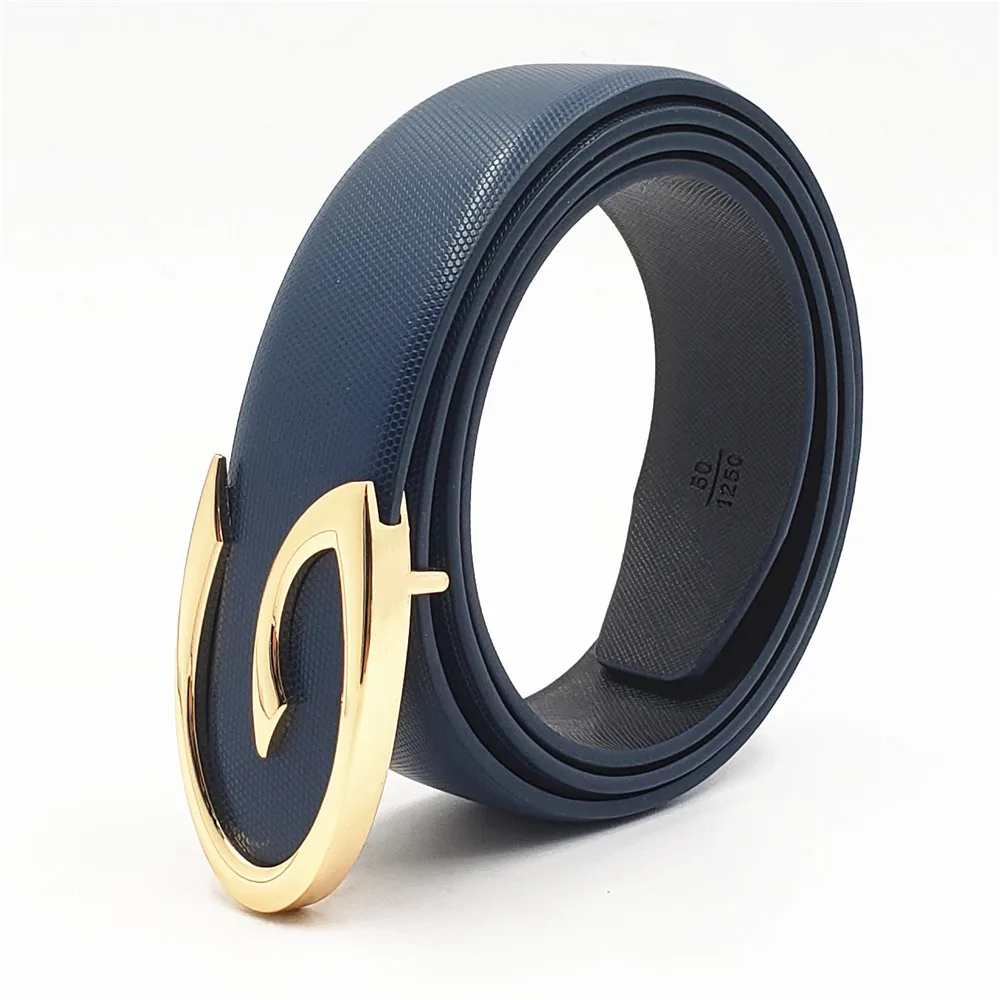 Ремень мужской из натуральной воловьей кожи модный дизайнерский пояс с