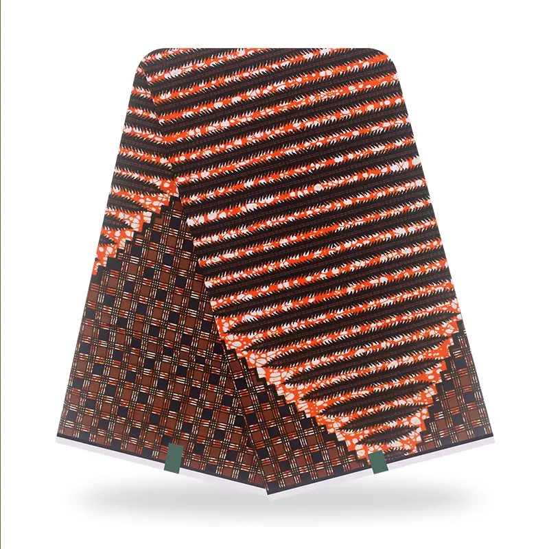 

2021 Высококачественная африканская хлопчатобумажная вощеная ткань в стиле Ганы, нигерийская полоса, геометрические сращивания, Винтажные т...