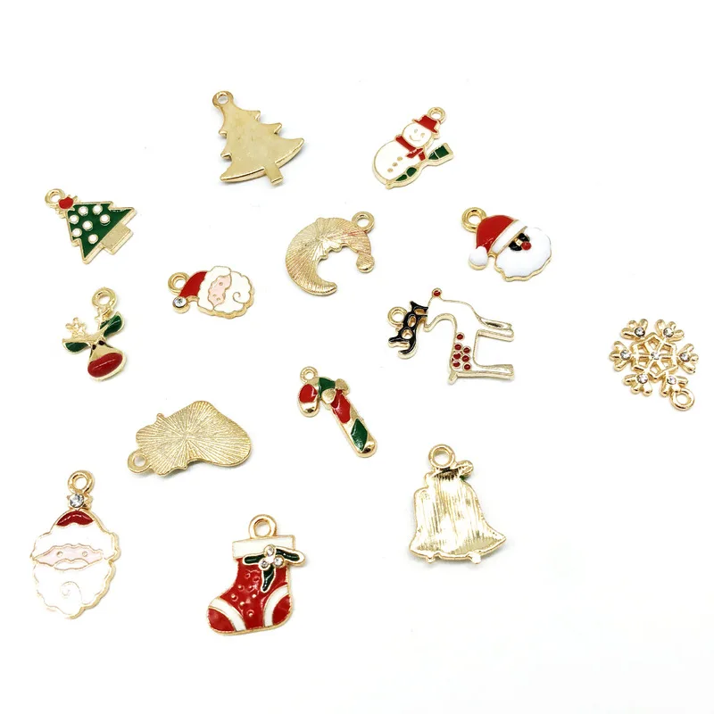 Милые Chritmas кулоны Рождественская елка/Снеговик/Санта Клаус/Луна Форма Подвески