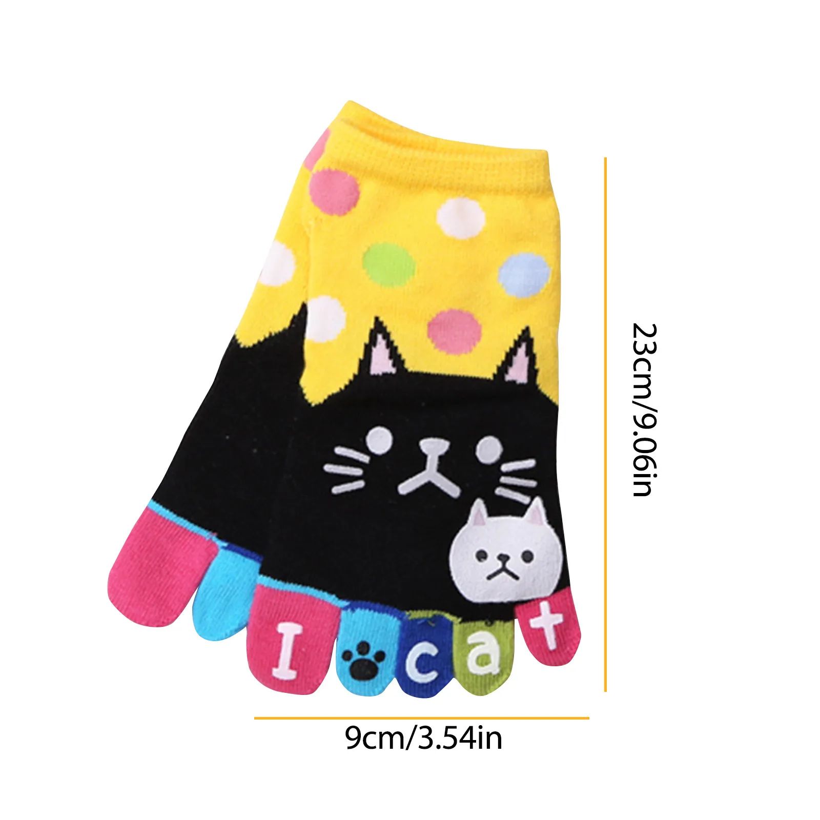 

Women Men Cute Cats Socks Funny Five Finger Socks Sports Sock Home Sock Colorful Fashion Casual Calcetines Yoga Socks