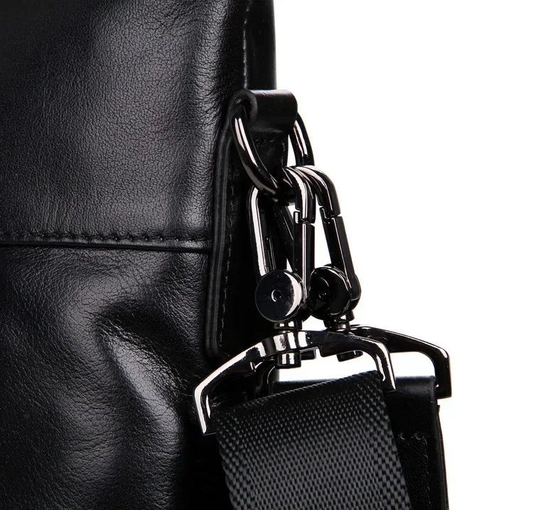 

J.M.D Business Fashion Genuine Leather Men's Horizontal Shoulder Messenger Laptop Bag Briefcase