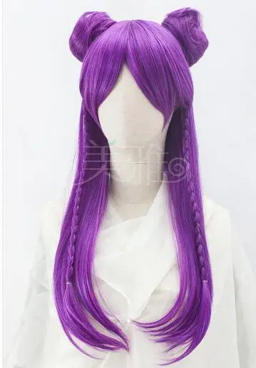

wig Game LOL K/DA Kaisa Cosplay Wigs Long Purple KDA Cosplay = Halloween Heat Resistant Synthetic Hair