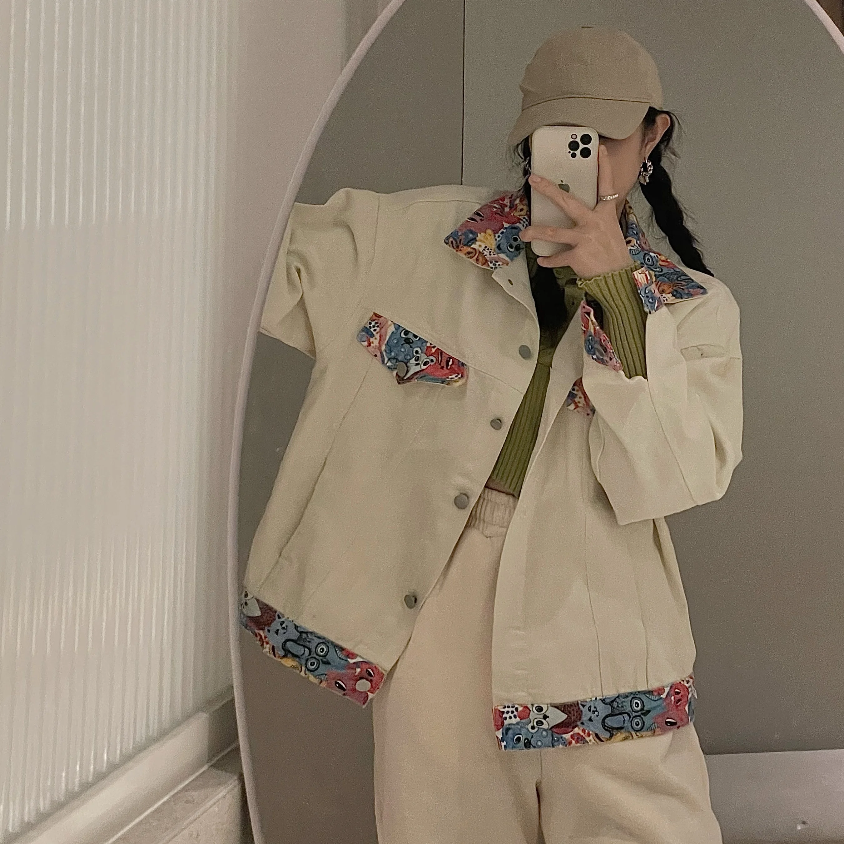 Куртка женская 2022 Весенняя куртка свободная в Корейском стиле Модная Джинсовая