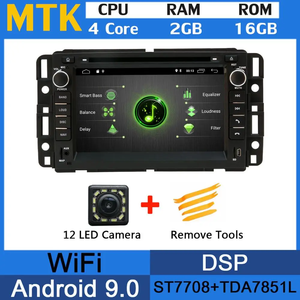 MTK 5 USB порт Android 9,0 PX6/Восьмиядерный автомобильный DVD для Chevy Chevrolet Cobalt Silverado Suburban Buick Enclave автомобильный Радио gps DSP - Цвет: MTK