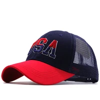 simple brand usa flag baseball cap for men women mesh snapback hat unisex america embroidery hip hop caps gorras casquette