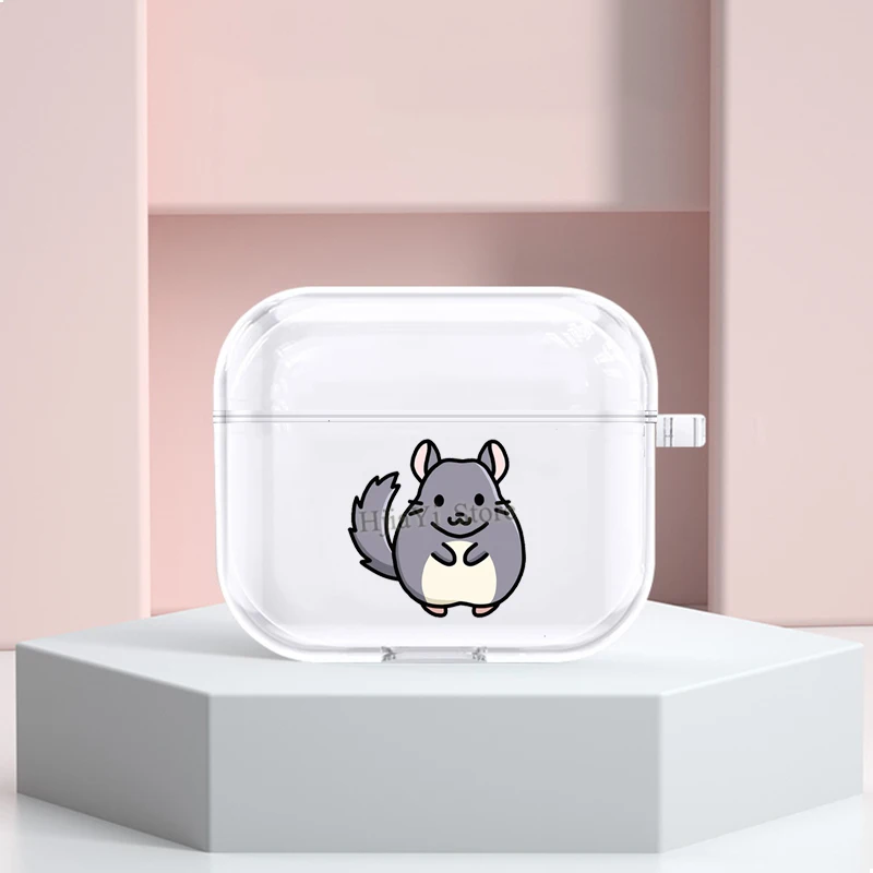 

Фиолетовый чехол для наушников с шиншиллой для AirPods 3 2021, чехол для беспроводных Bluetooth наушников Apple Airpods 2 1 Pro, чехол