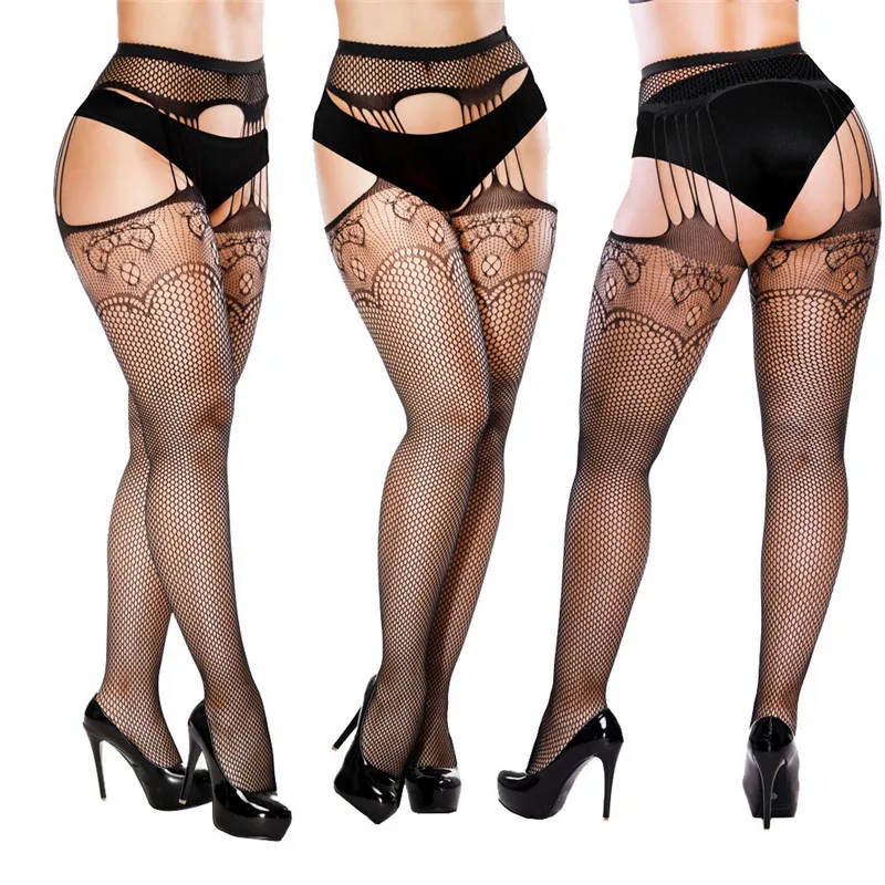 Размера плюс женские сексуальные однотонные полосатые эластичные с высокой