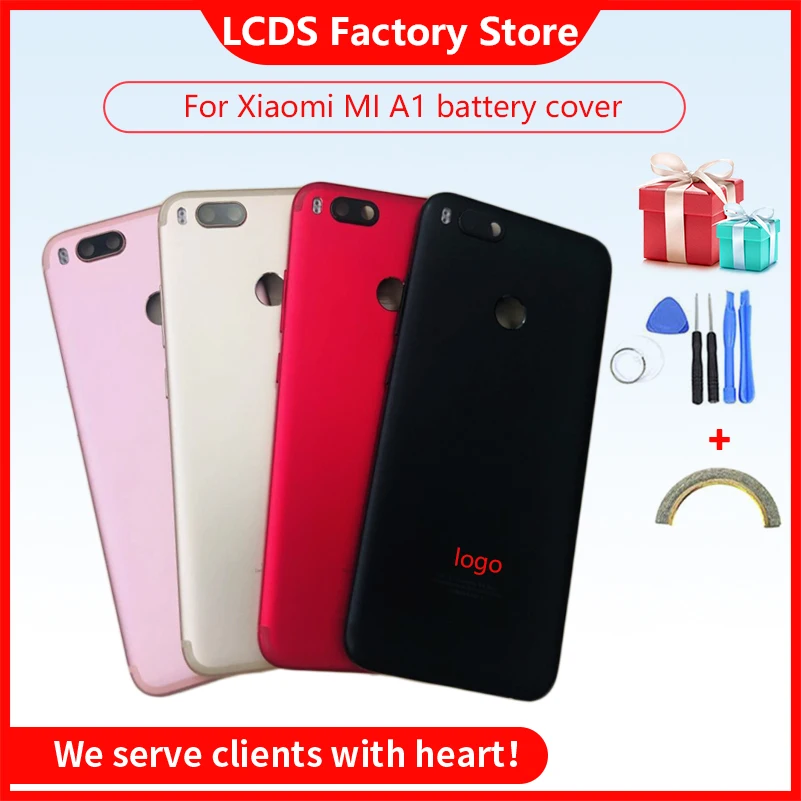 

Запасные части для Xiaomi MI A1 a1 5X задняя крышка батарейного отсека Корпус + боковые кнопки + Замена объектива вспышки камеры