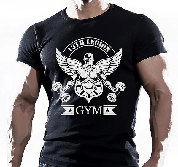 

13TH LEGION GYM TRAINING MENS BODYBUILDING GYM MOTIVATION GOKU T-Shirt Casual Short Sleeve Men's Fitness T Shirt- Black