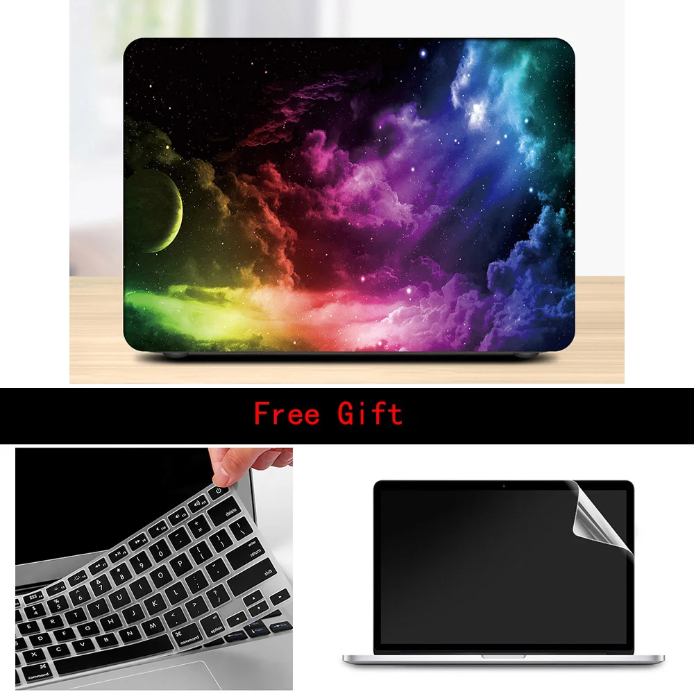 Звездное небо Жесткий Чехол для Apple Macbook Air 11 13 Pro Retina 15 16 12 дюймовый ноутбук сумка