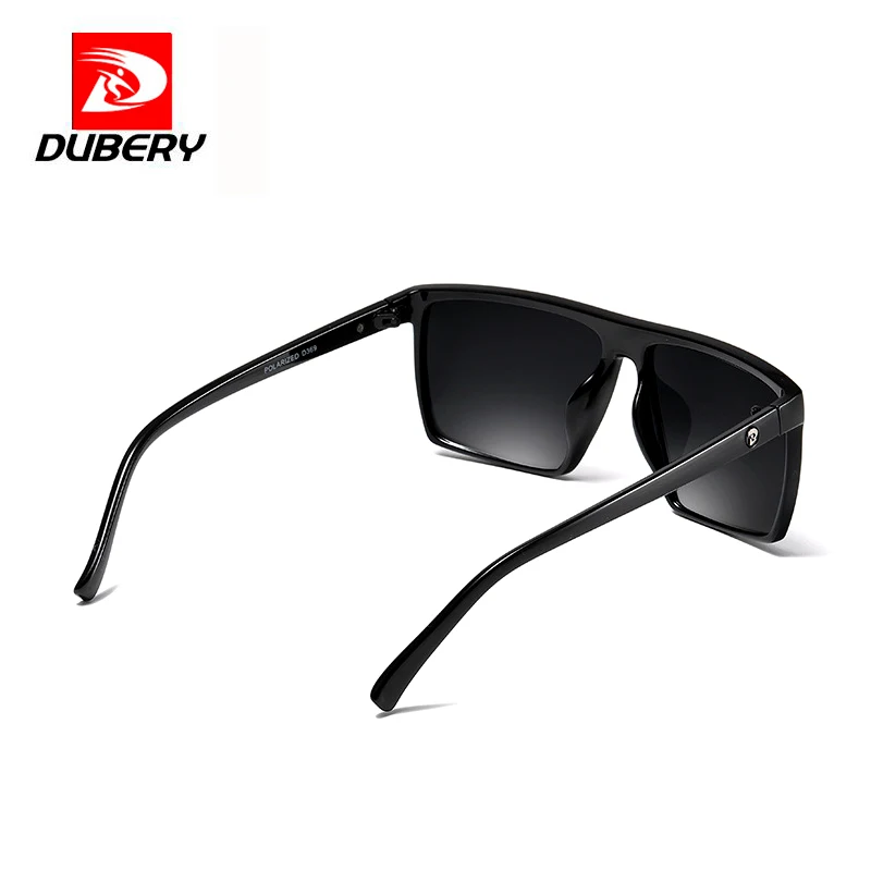 Мужские поляризационные солнцезащитные очки DUBERY, серебристые зеркальные поляризационные очки в стиле ретро, квадратная Большая рама, UV400, новинка 2021