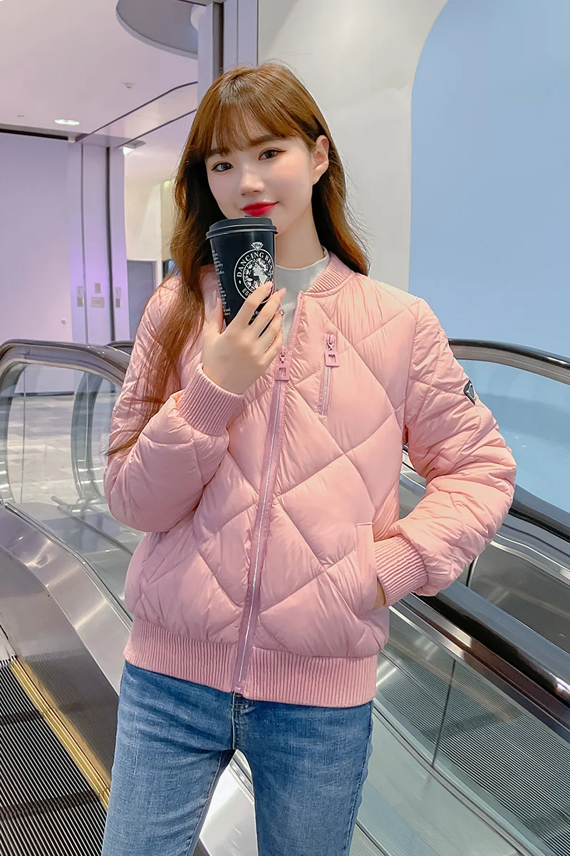 

Down padded jacket women short 2021 tide winter new style lightweight jacket baseball padded jacket