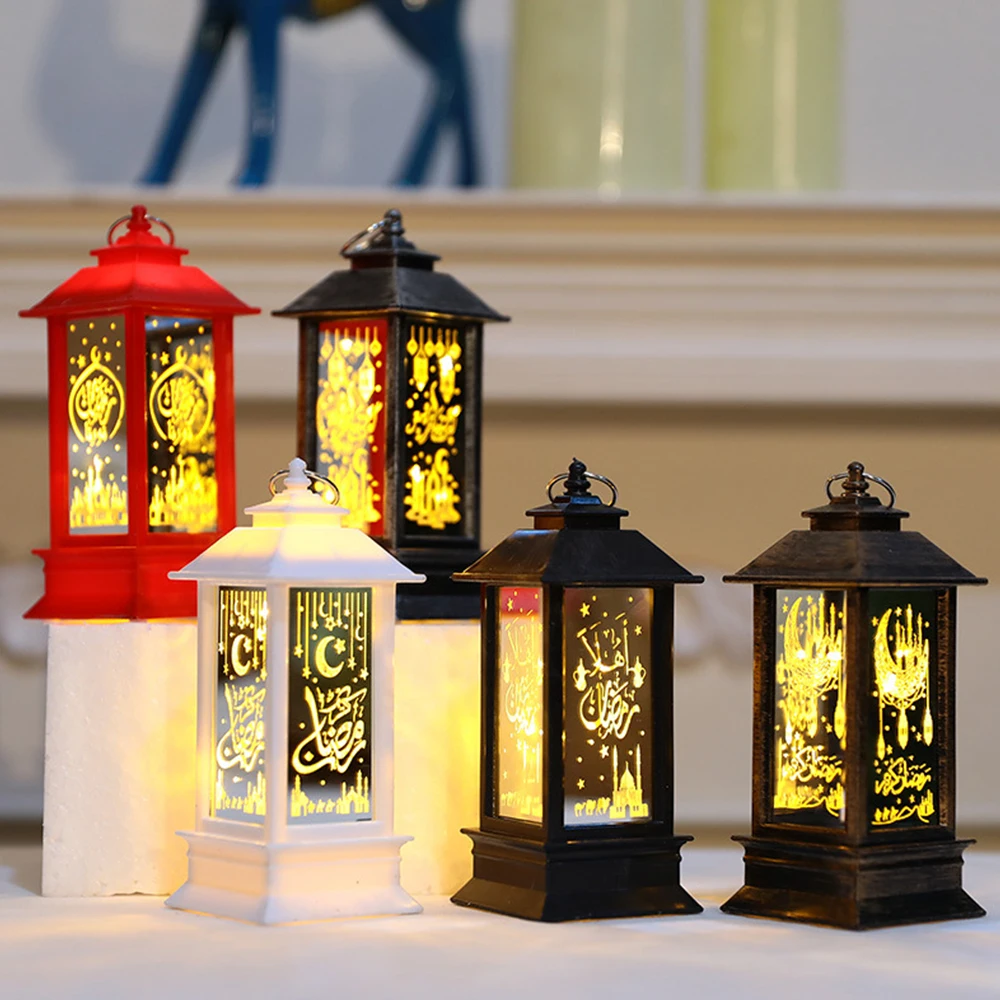 

Рамадан фонарь лампа ИД Мубарак светодиодный светильник мусульманский орнамент подвесные украшения для вечеринки