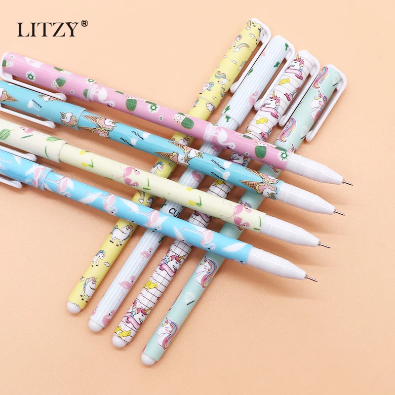 10 цветов набор ручек с единорогом школьная гелевая ручка шт./лот цветные гелевые