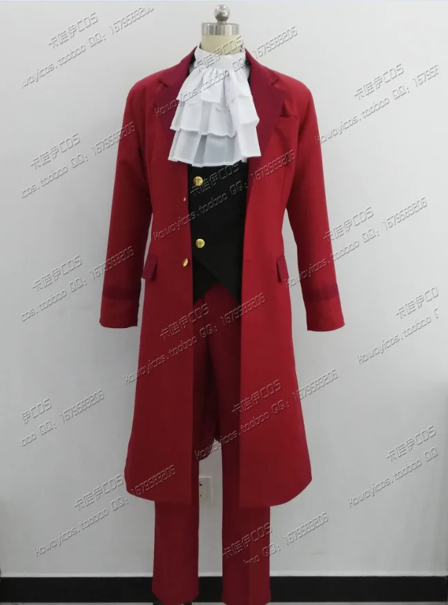 Аниме! Gyakuten Saiban Miles Edgeworth Готическая красная униформа косплей костюм ежедневный